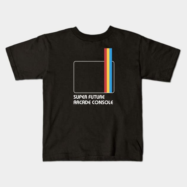 SUPER FUTURE ARCADE CONSOLE Kids T-Shirt by Spykles